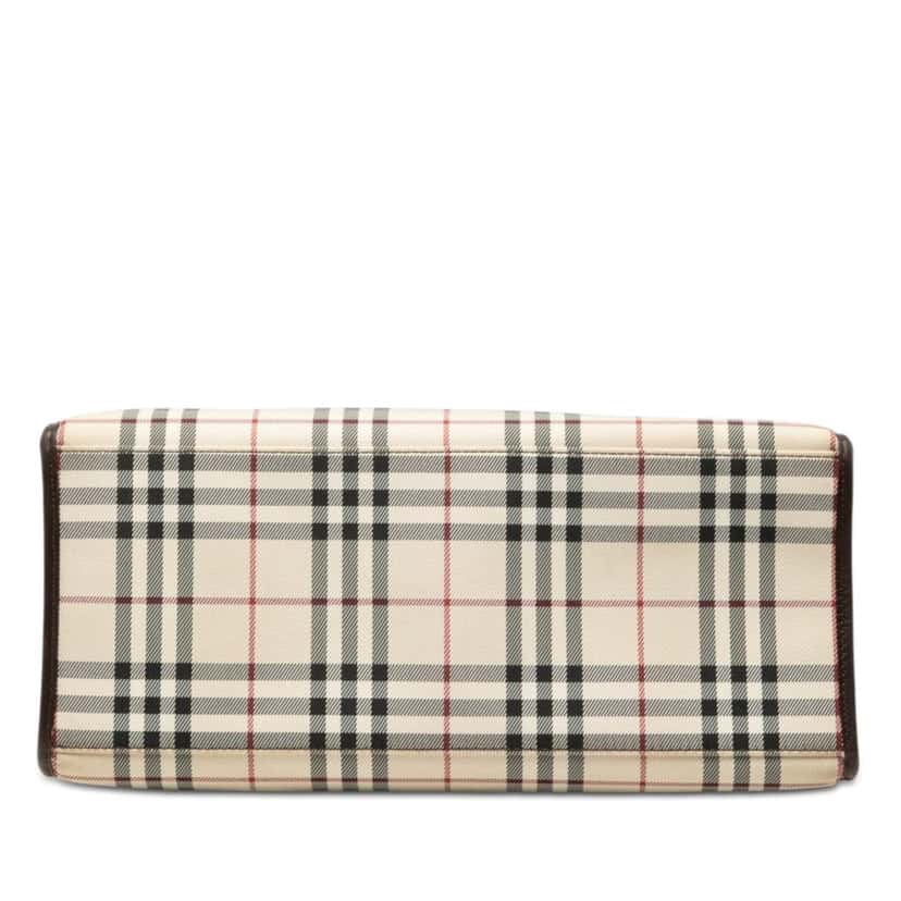 Burberry House Check Canvas Convertible Tote Beige Very good condition - Inside View