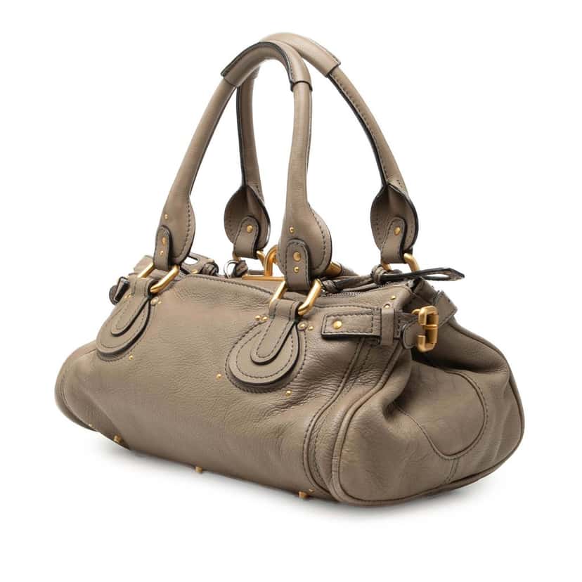 Chloé Medium Leather Paddington Handbag Brown Leather Good condition - Back View