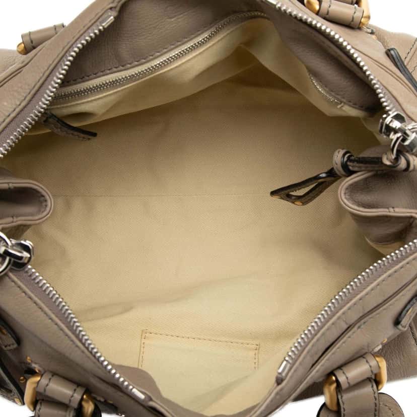 Chloé Medium Leather Paddington Handbag Brown Leather Good condition - Model View