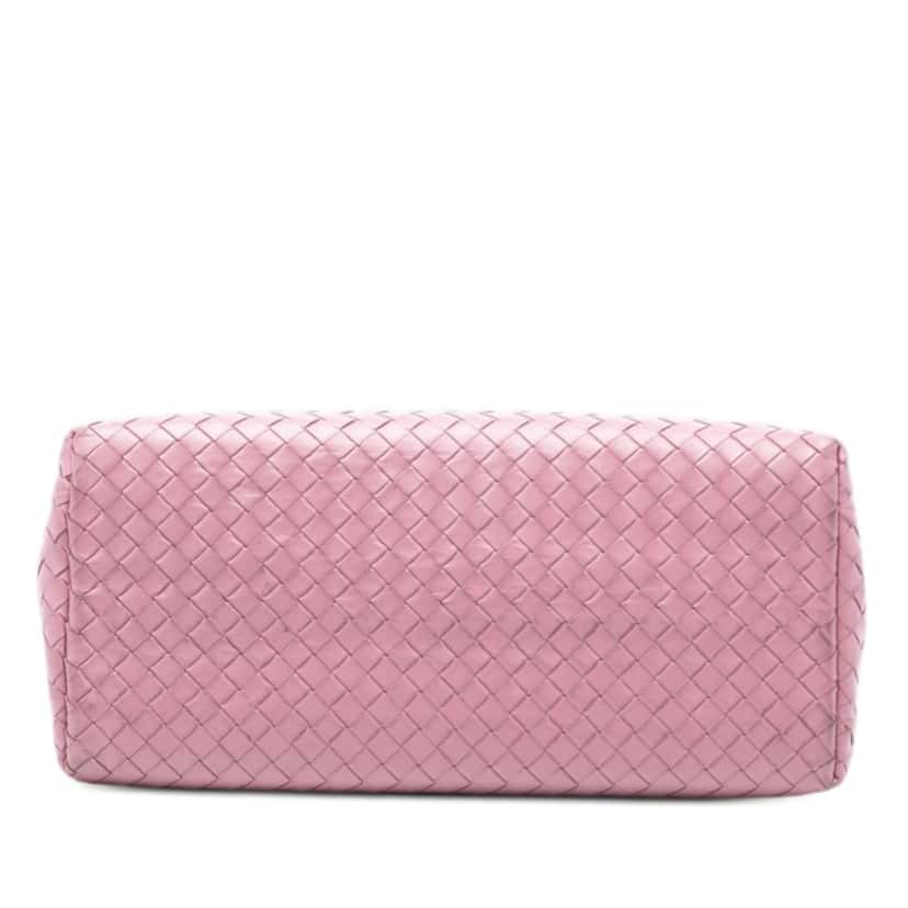 Bottega Veneta Small Nappa Intrecciato Roma Satchel Pink Leather Very good condition - Inside View
