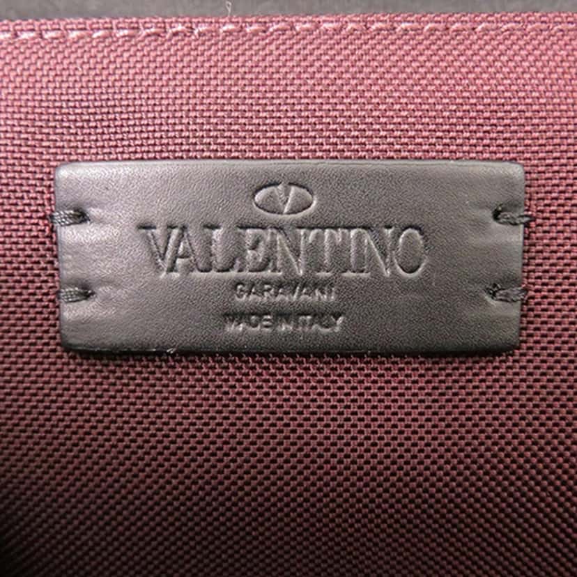 Valentino Nylon and Leather VLTN Rockstud Belt Bag Red Very good condition - Model View