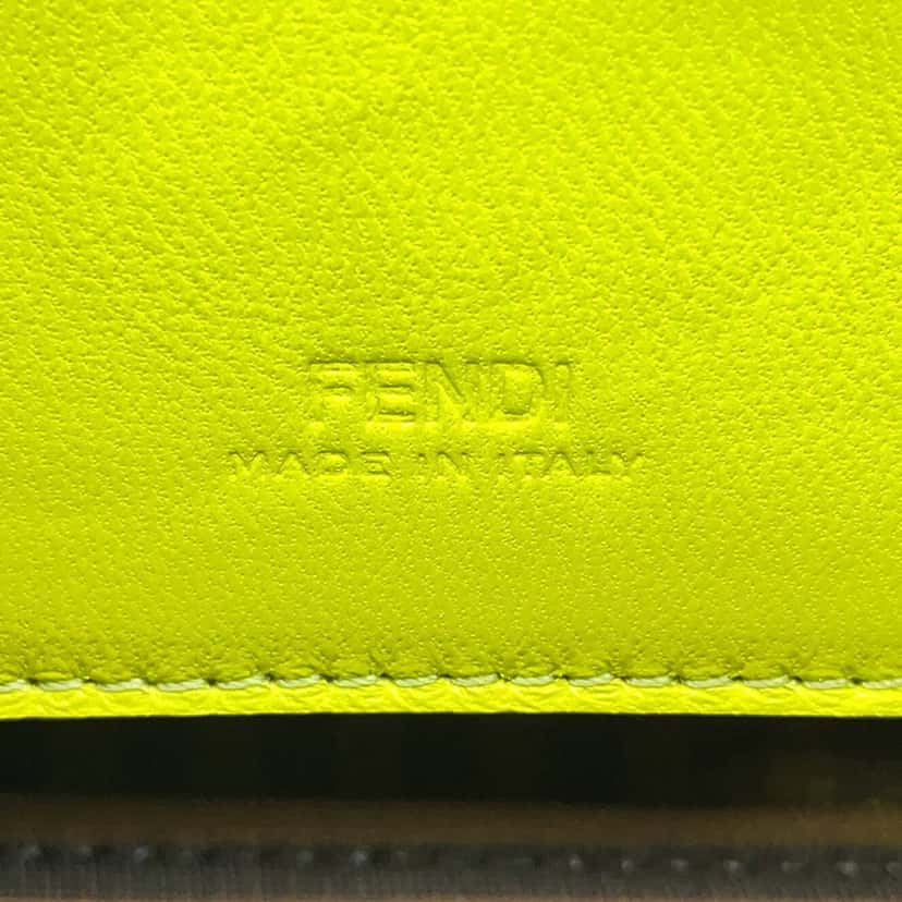 Fendi Silk Baguette Phone Pouch Satchel Green Very good condition - Box View