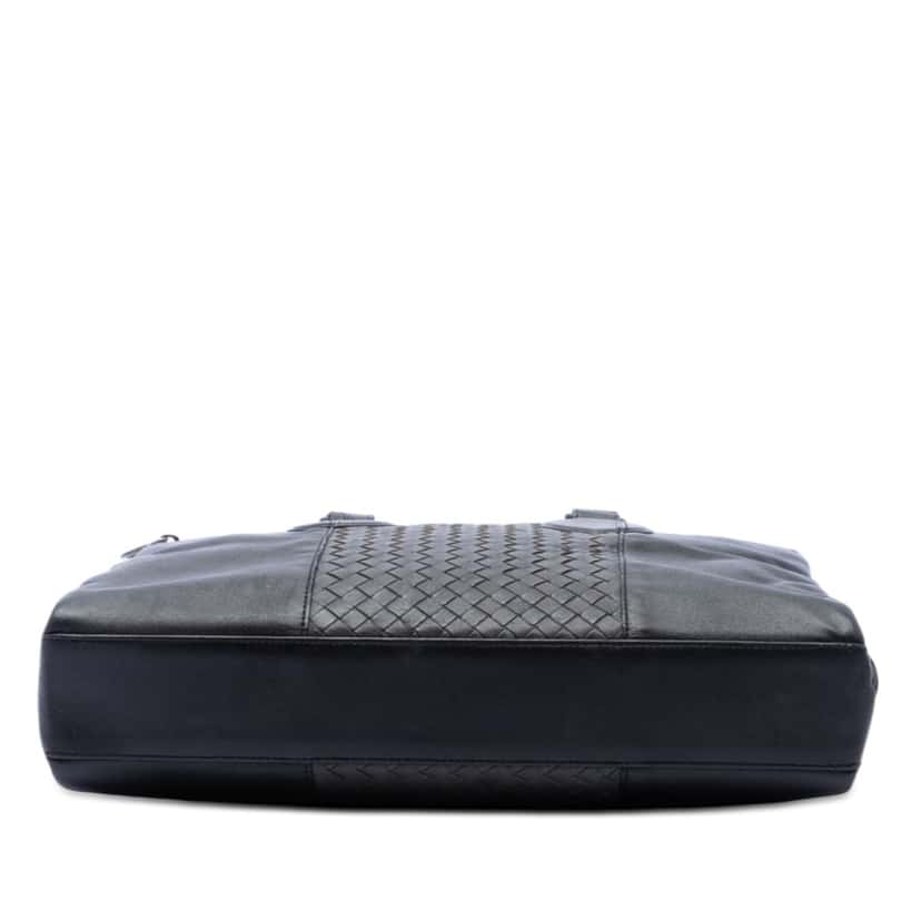 Bottega Veneta Bicolor Nappa Intrecciato Briefcase Black Leather Very good condition - Inside View