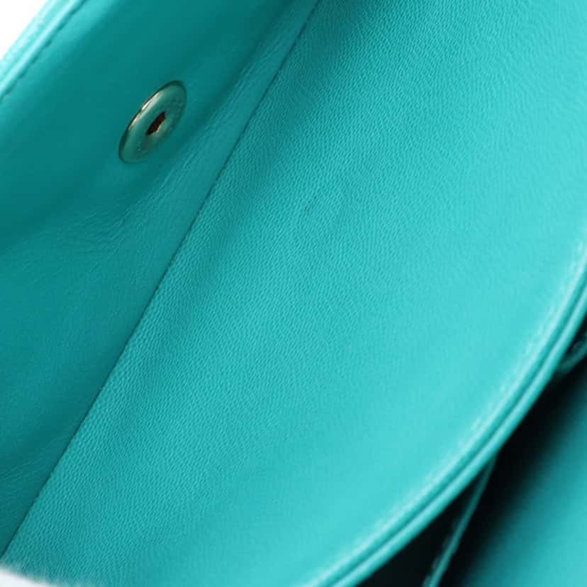 Chanel Jumbo Classic Caviar Double Flap Blue Leather Very good condition - Box View