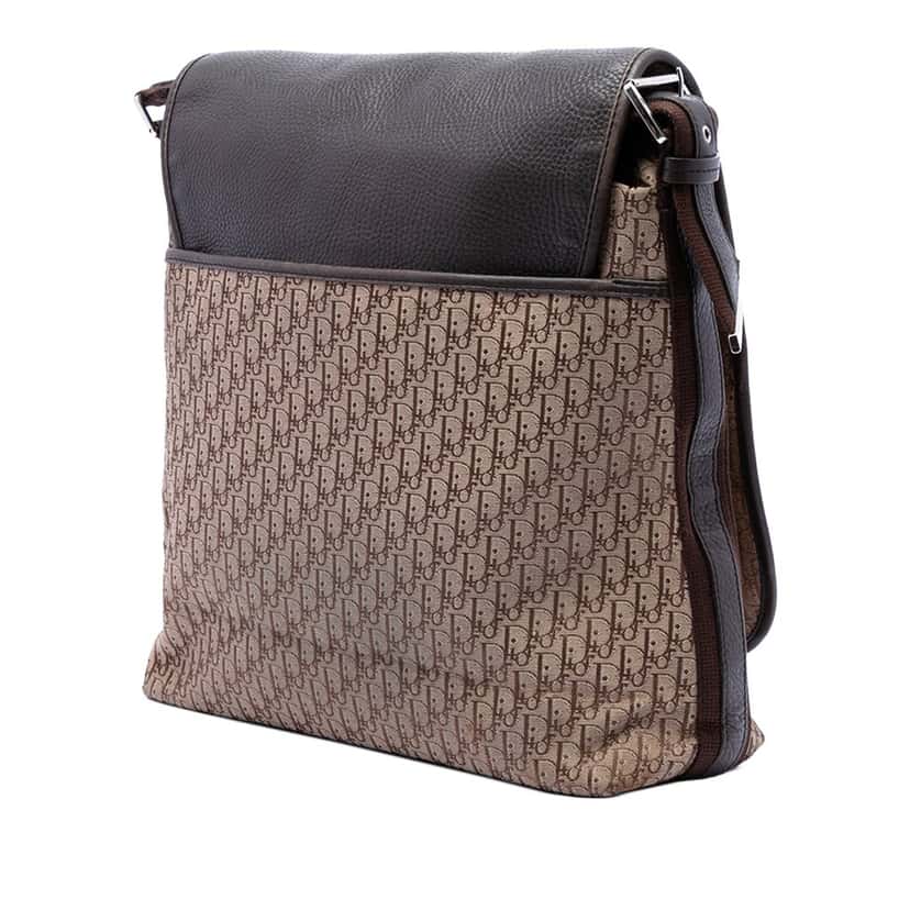 Dior Diorissimo Trotter Canvas Street Chic Crossbody Brown Very good condition - Back View