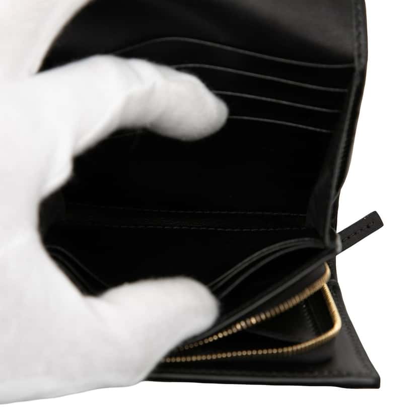 Gucci GG Matelasse Calfskin Card Case Wallet Black Leather Very good condition - Box View