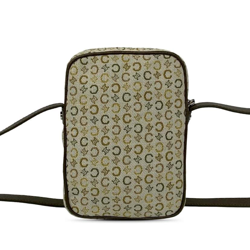 Celine C Macadam Canvas Crossbody Beige Very good condition - Back View
