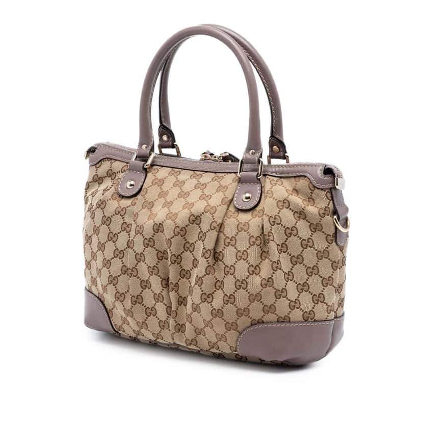 Gucci GG Canvas Sukey Satchel Beige Very good condition - Back View