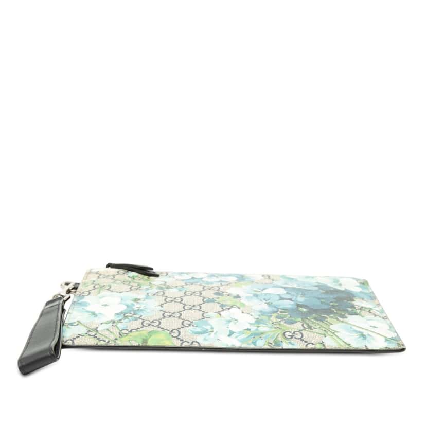 Gucci GG Supreme Blooms Clutch Blue Very good condition - Inside View