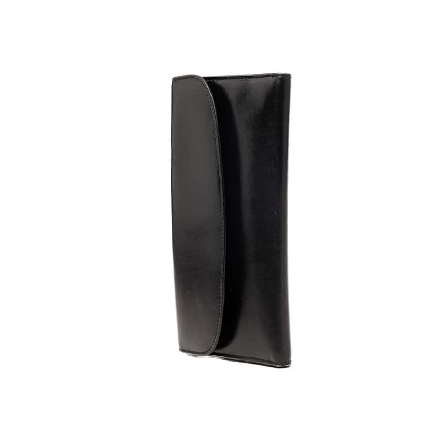 Gucci Calfskin Horseshoe Long Wallet Black Leather Very good condition - Back View