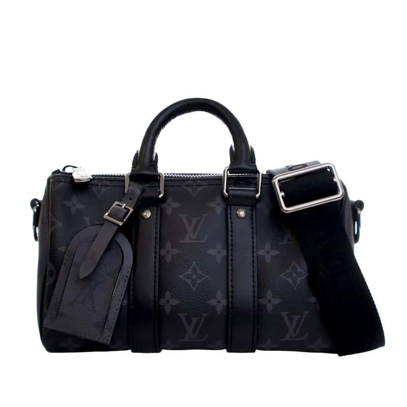 Louis Vuitton Monogram Eclipse Reverse Keepall Bandouliere 25 Black Very good condition - Front View