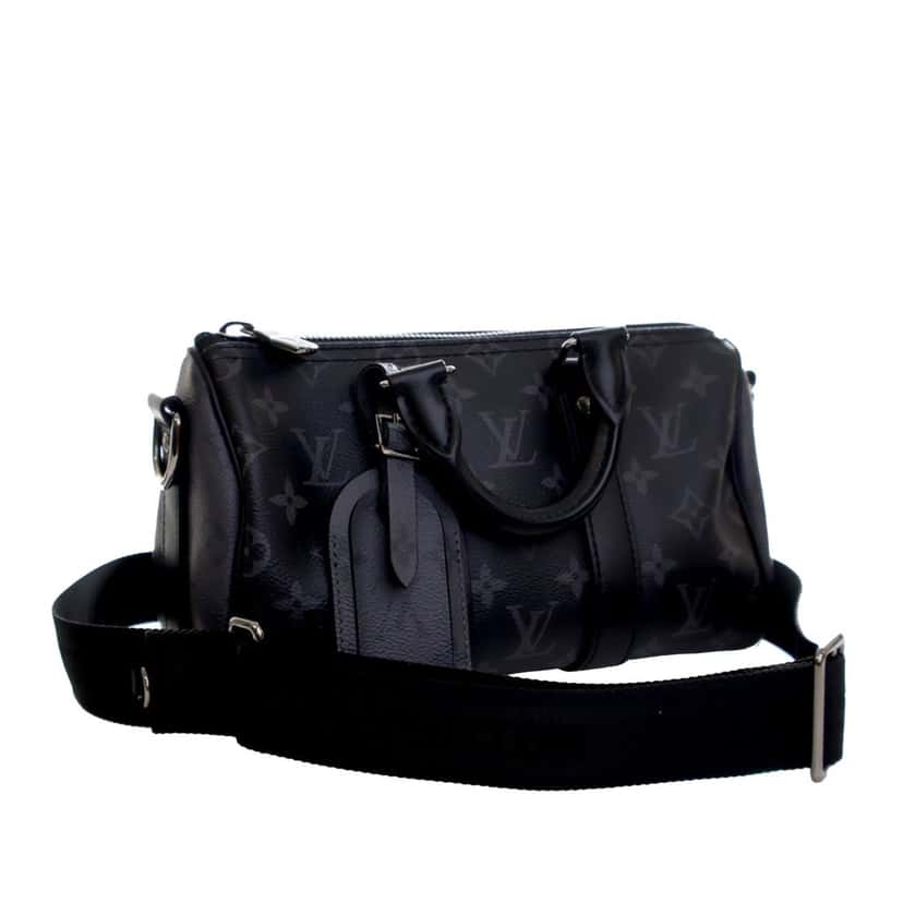 Louis Vuitton Monogram Eclipse Reverse Keepall Bandouliere 25 Black Very good condition - Back View