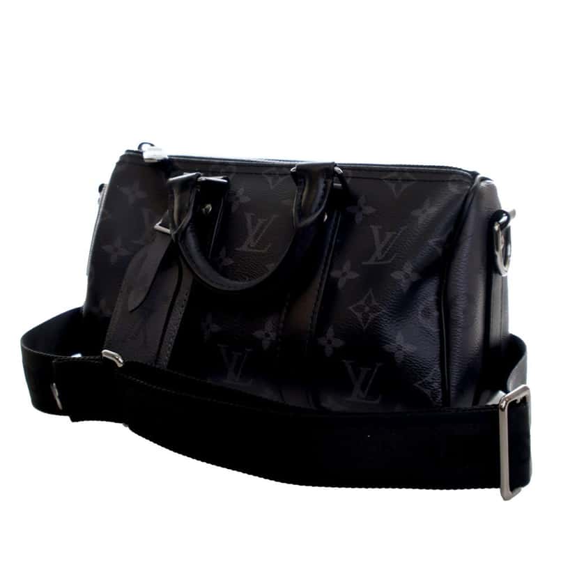 Louis Vuitton Monogram Eclipse Reverse Keepall Bandouliere 25 Black Very good condition - Inside View