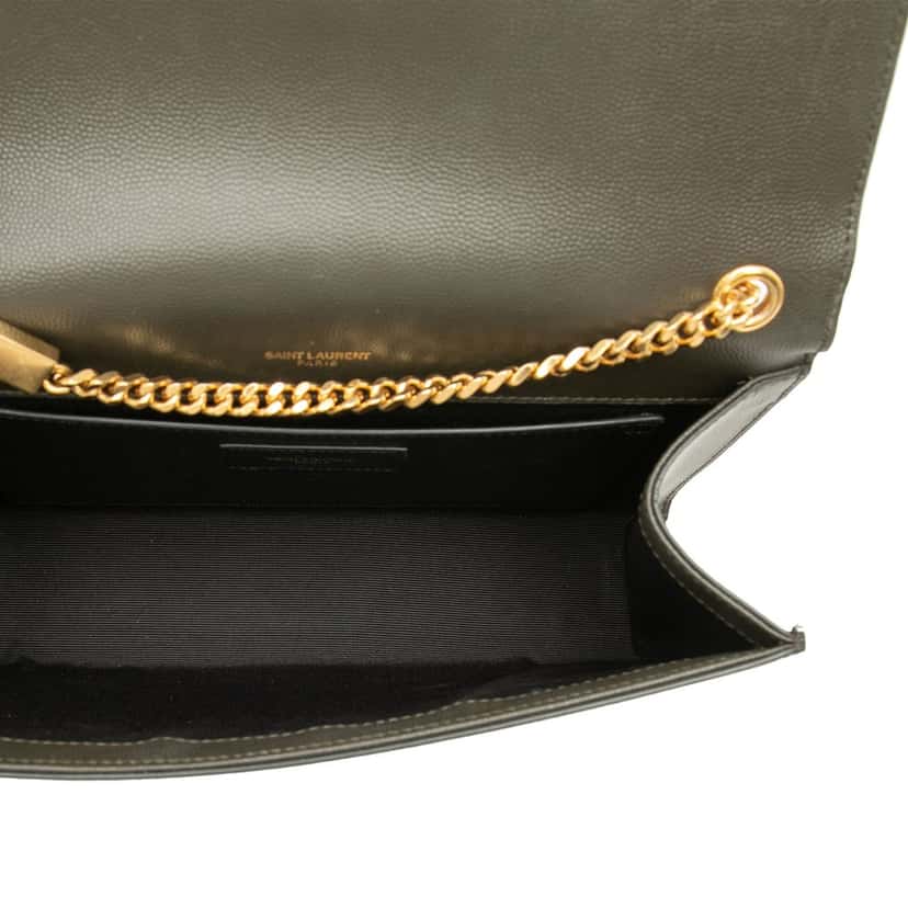 Saint Laurent Medium Grain de Poudre Monogram Kate Tassel Crossbody Brown Leather Very good condition - Model View