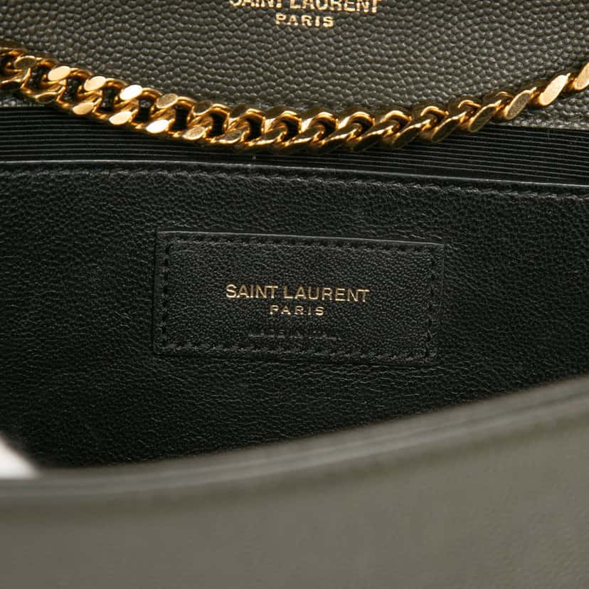 Saint Laurent Medium Grain de Poudre Monogram Kate Tassel Crossbody Brown Leather Very good condition - Box View