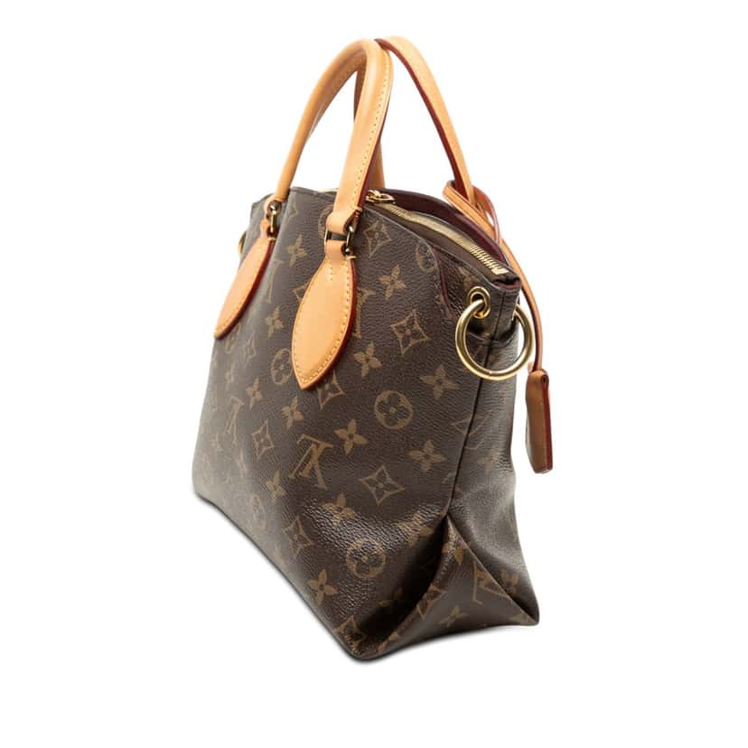 Louis Vuitton Monogram Flower Zipped Tote PM Brown Very good condition - Back View