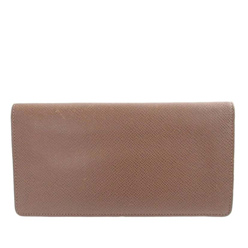 Louis Vuitton Taiga Portefeuille Brazza Bifold Long Wallet Brown Leather Very good condition - Front View