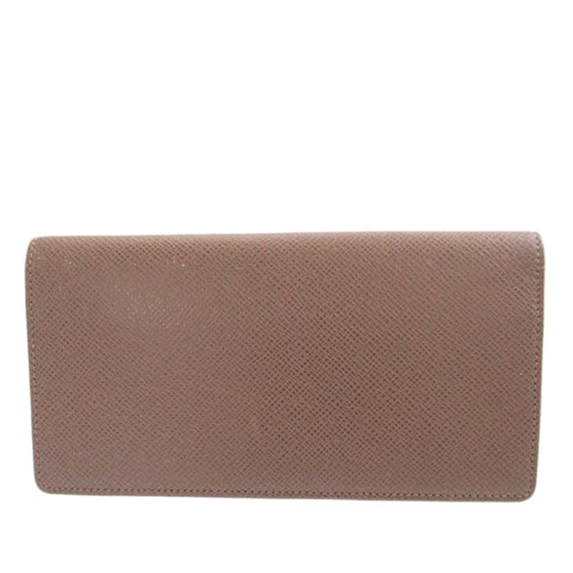 Louis Vuitton Taiga Portefeuille Brazza Bifold Long Wallet Brown Leather Very good condition - Back View