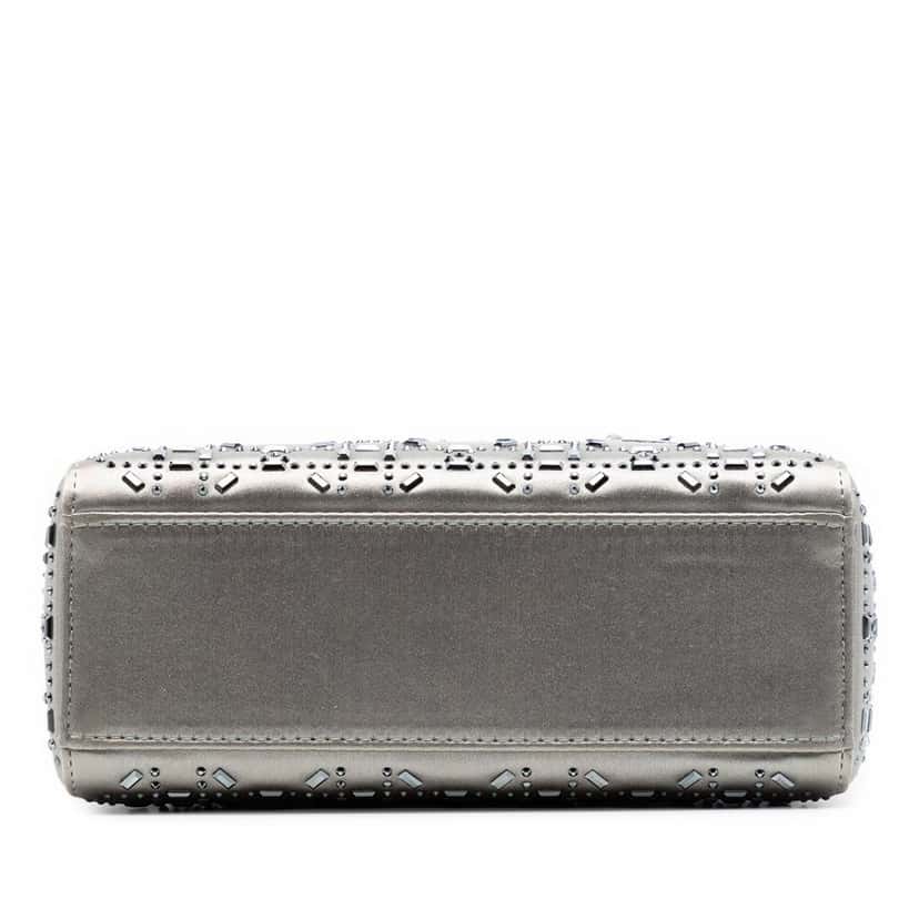 Dior Mini Satin Cannage Strass Crystal Embellished Lady Dior Other Very good condition - Inside View