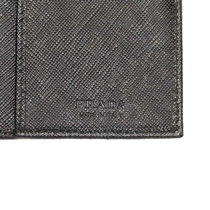 Prada Saffiano Bifold Long Wallet Black Leather Very good condition - Box View
