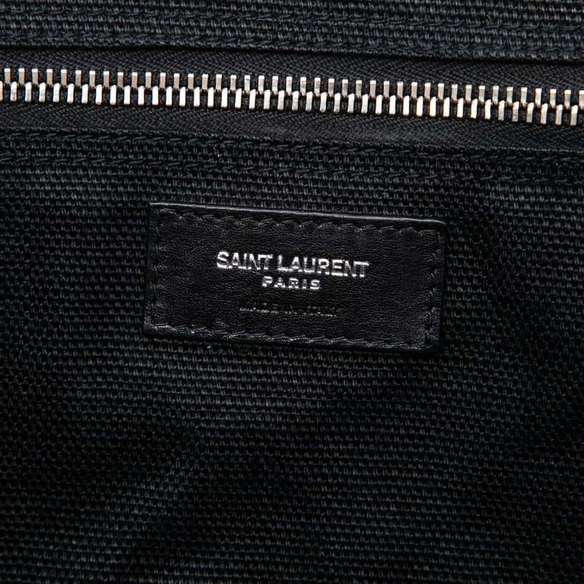 Saint Laurent Linen Rive Gauche North South Tote White Very good condition - Box View