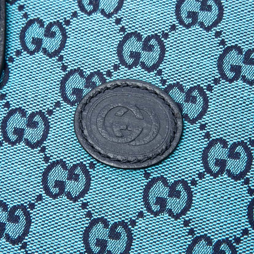 Gucci Small GG Canvas Interlocking G Tote Blue Very good condition - Box View