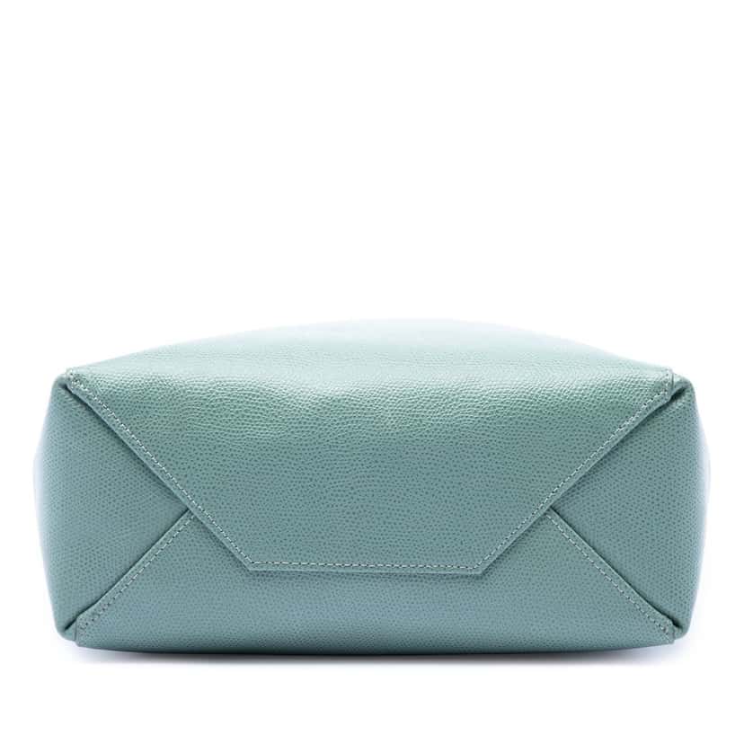 Celine Small Grained Calfskin Vertical Cabas Tote Blue Leather Very good condition - Inside View