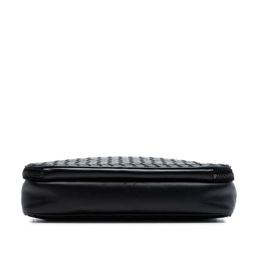 Bottega Veneta Nappa Intrecciato Messenger Bag Black Leather Very good condition - Inside View