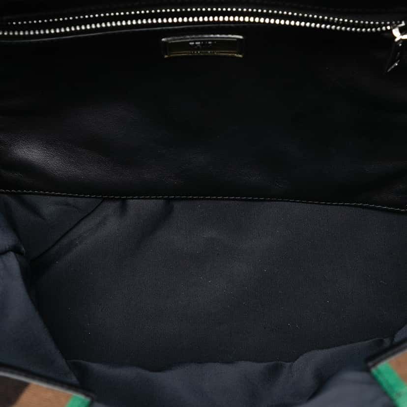 Fendi Pequin Nylon Roma Amor Tote Black Very good condition - Model View