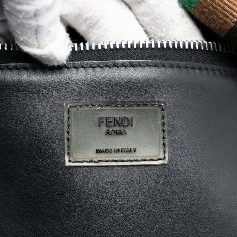 Fendi Pequin Nylon Roma Amor Tote Black Very good condition - Box View