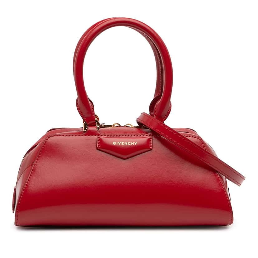 Givenchy Mini Leather Antigona East West Satchel Red Leather Very good condition - Front View