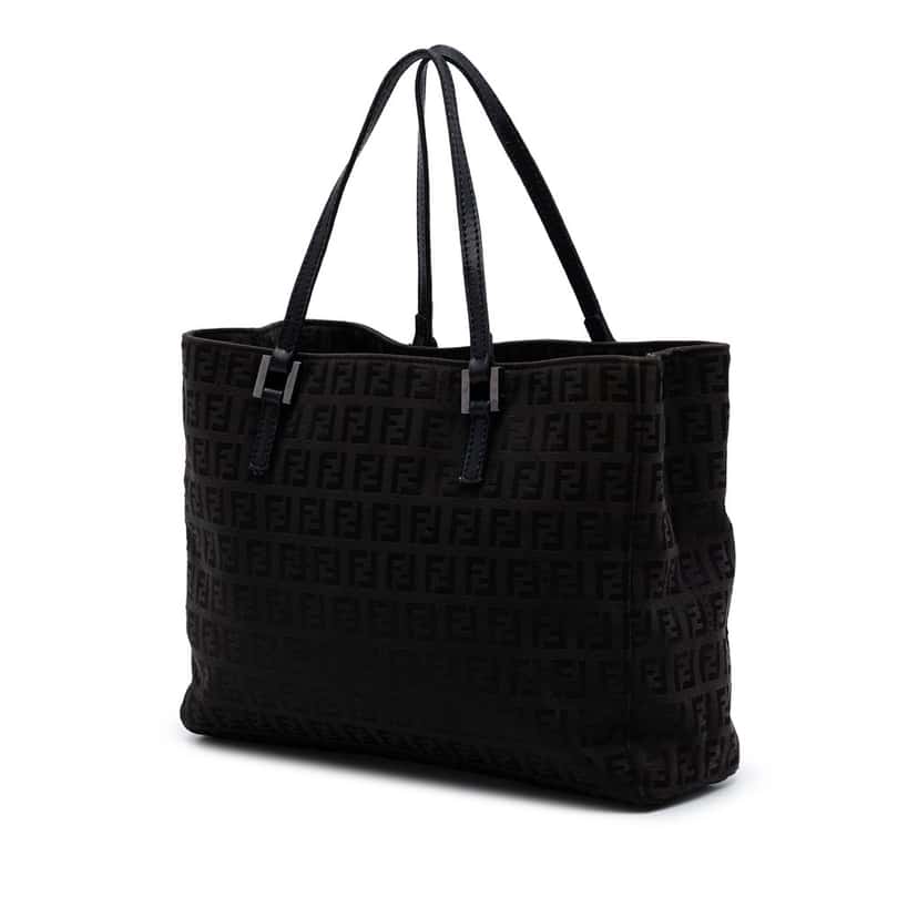 Fendi Zucchino Canvas Tote Brown Very good condition - Back View