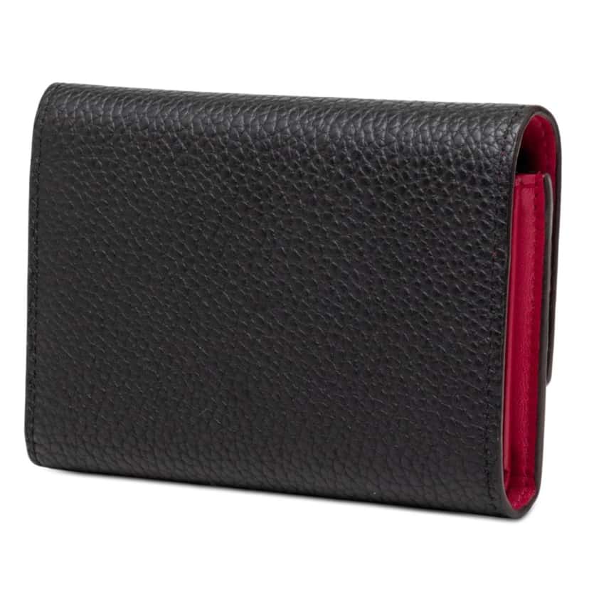 Louis Vuitton Taurillon Capucines Compact Wallet Black Leather Very good condition - Back View