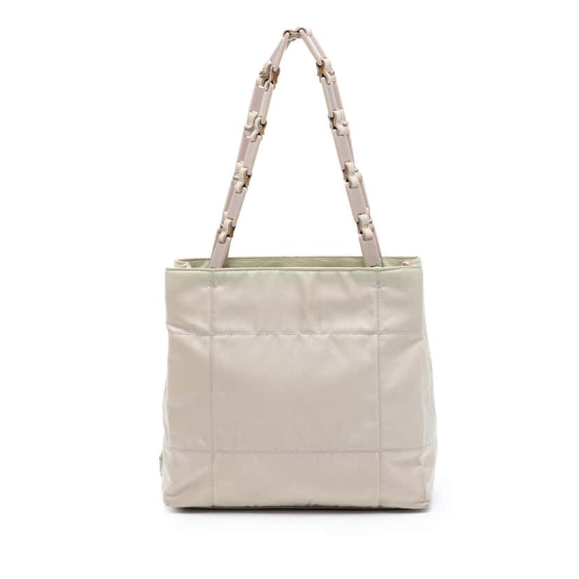Prada Tessuto Chain Shoulder Bag Beige Very good condition - Front View