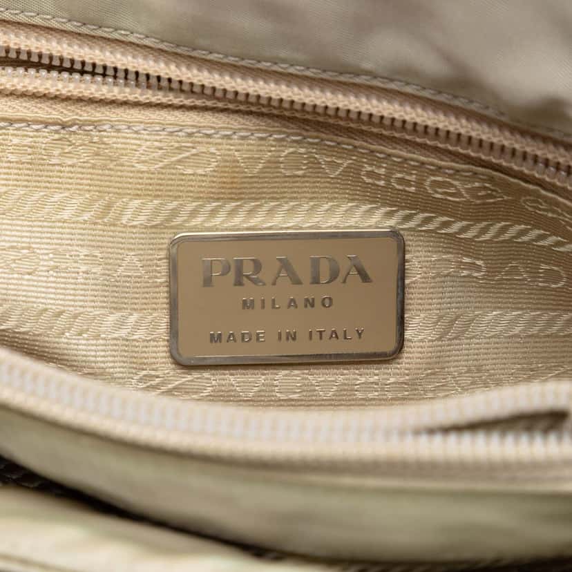 Prada Tessuto Chain Shoulder Bag Beige Very good condition - Box View