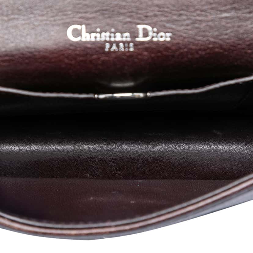 Dior Mini Grained Calfskin Diorama Flap Brown Leather Very good condition - Model View