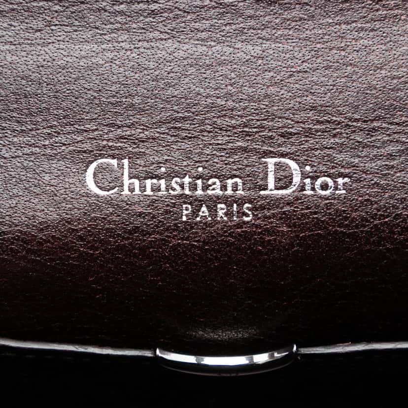 Dior Mini Grained Calfskin Diorama Flap Brown Leather Very good condition - Box View