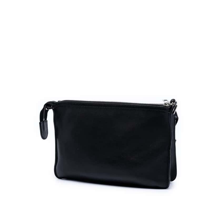 Celine Bicolor Leather Pocket Envelope Zip Crossbody Black Leather Very good condition - Back View