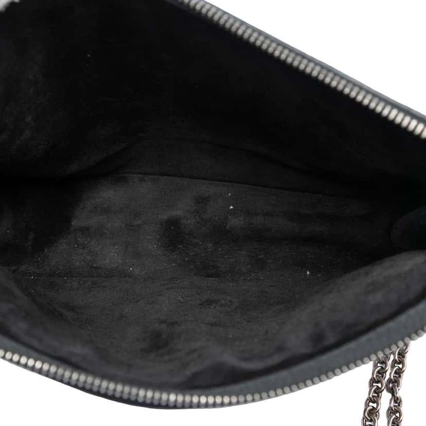 Celine Bicolor Leather Pocket Envelope Zip Crossbody Black Leather Very good condition - Model View