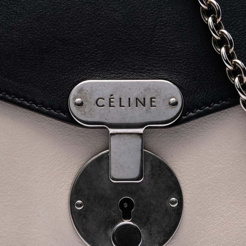 Celine Bicolor Leather Pocket Envelope Zip Crossbody Black Leather Very good condition - Box View