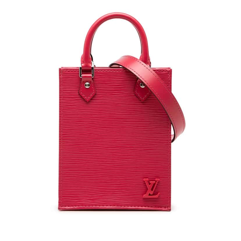Louis Vuitton Epi Petit Sac Plat Pink Leather Very good condition - Front View