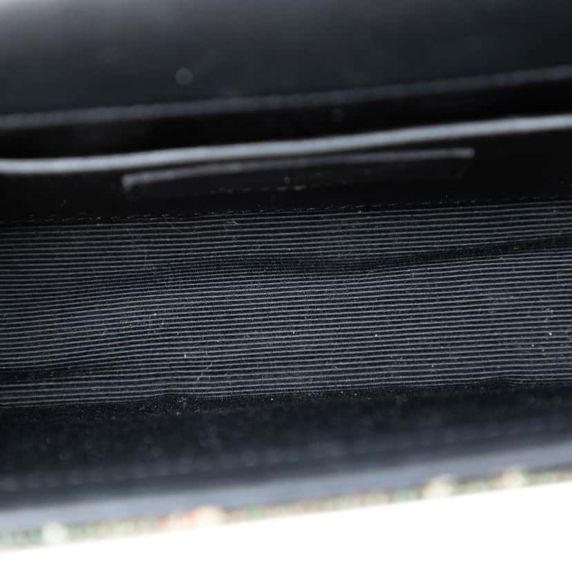 Saint Laurent Small Embroidered Canvas Palm Tree Monogram Kate Crossbody Red Very good condition - Model View