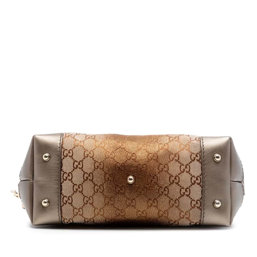 Gucci GG Lurex Heart Bit Handbag Brown Very good condition - Inside View