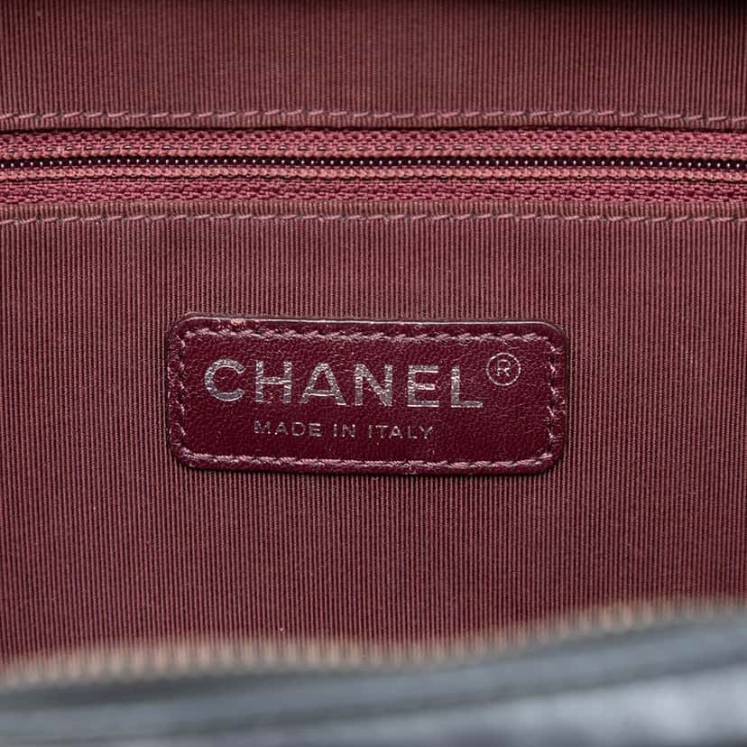 Chanel Mini Quilted Lambskin Coco Boy Camera Bag Black Leather Very good condition - Box View