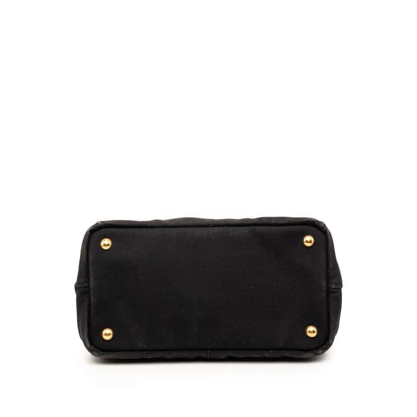 Prada Small Canvas Canapa Logo Satchel Black Very good condition - Inside View