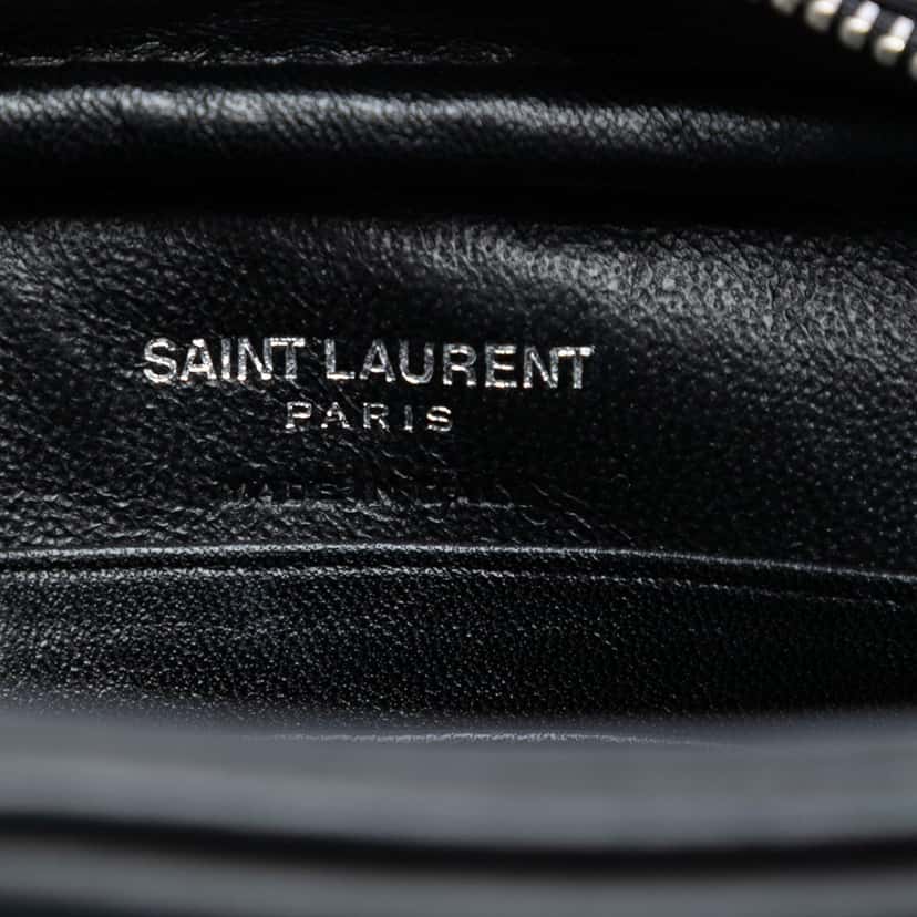 Saint Laurent Mini Embroidered Nappa Love Blogger Camera Bag Black Leather Very good condition - Box View