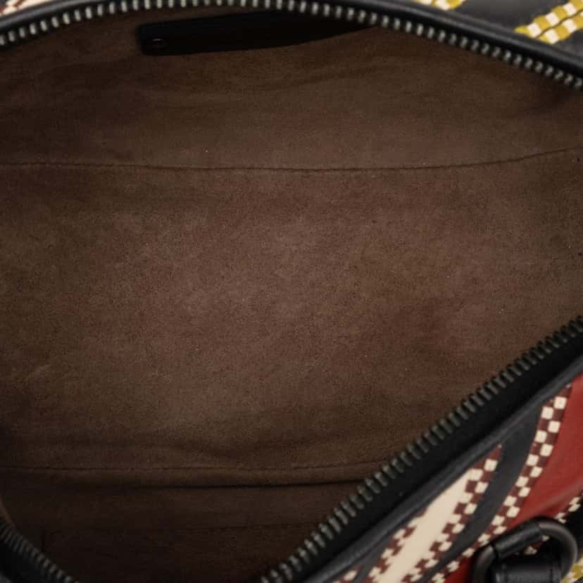 Bottega Veneta Nappa Diagonal Stripe Boston Bag Black Leather Very good condition - Model View