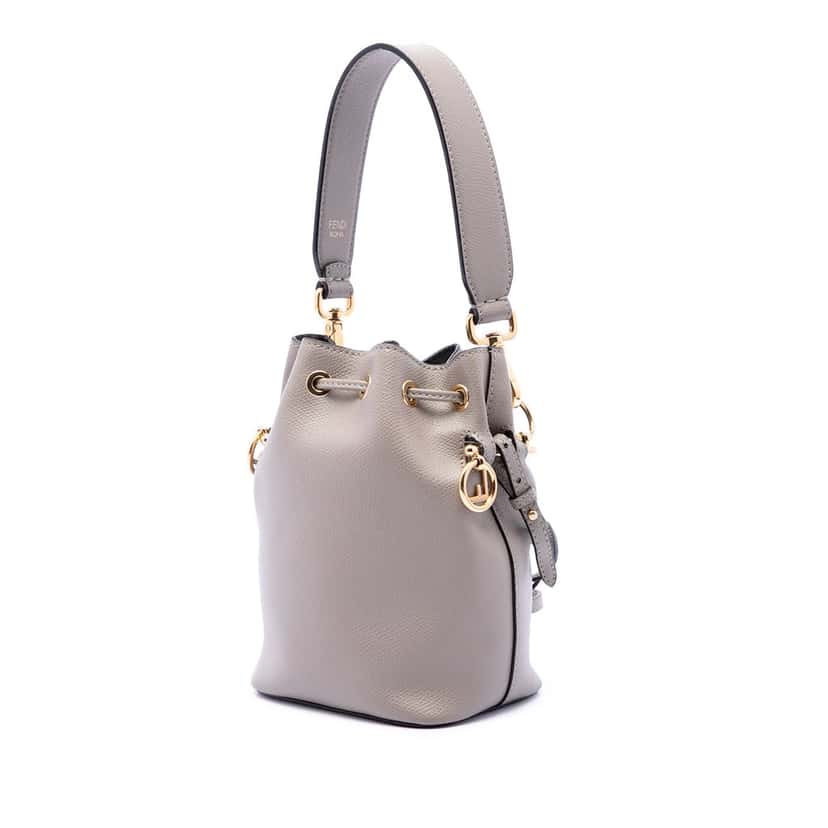Fendi Mini Leather Mon Tresor Bucket Bag Brown Leather Very good condition - Back View