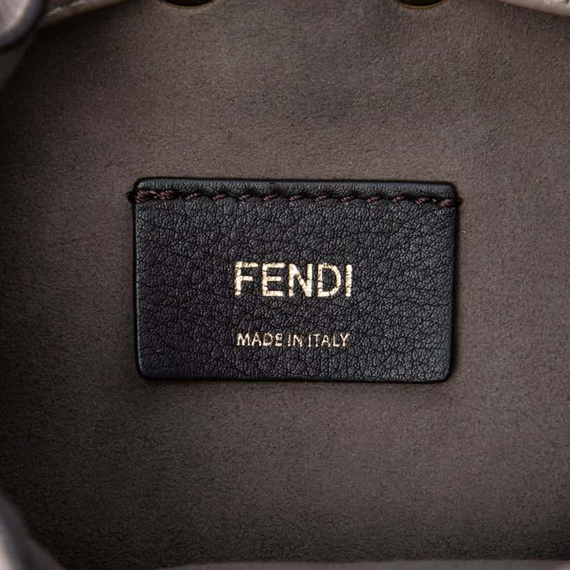 Fendi Mini Leather Mon Tresor Bucket Bag Brown Leather Very good condition - Box View