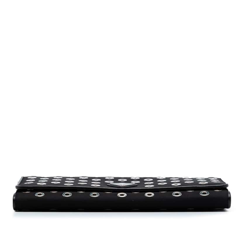 Prada Tessuto Grommet Wallet On Chain Black Very good condition - Inside View